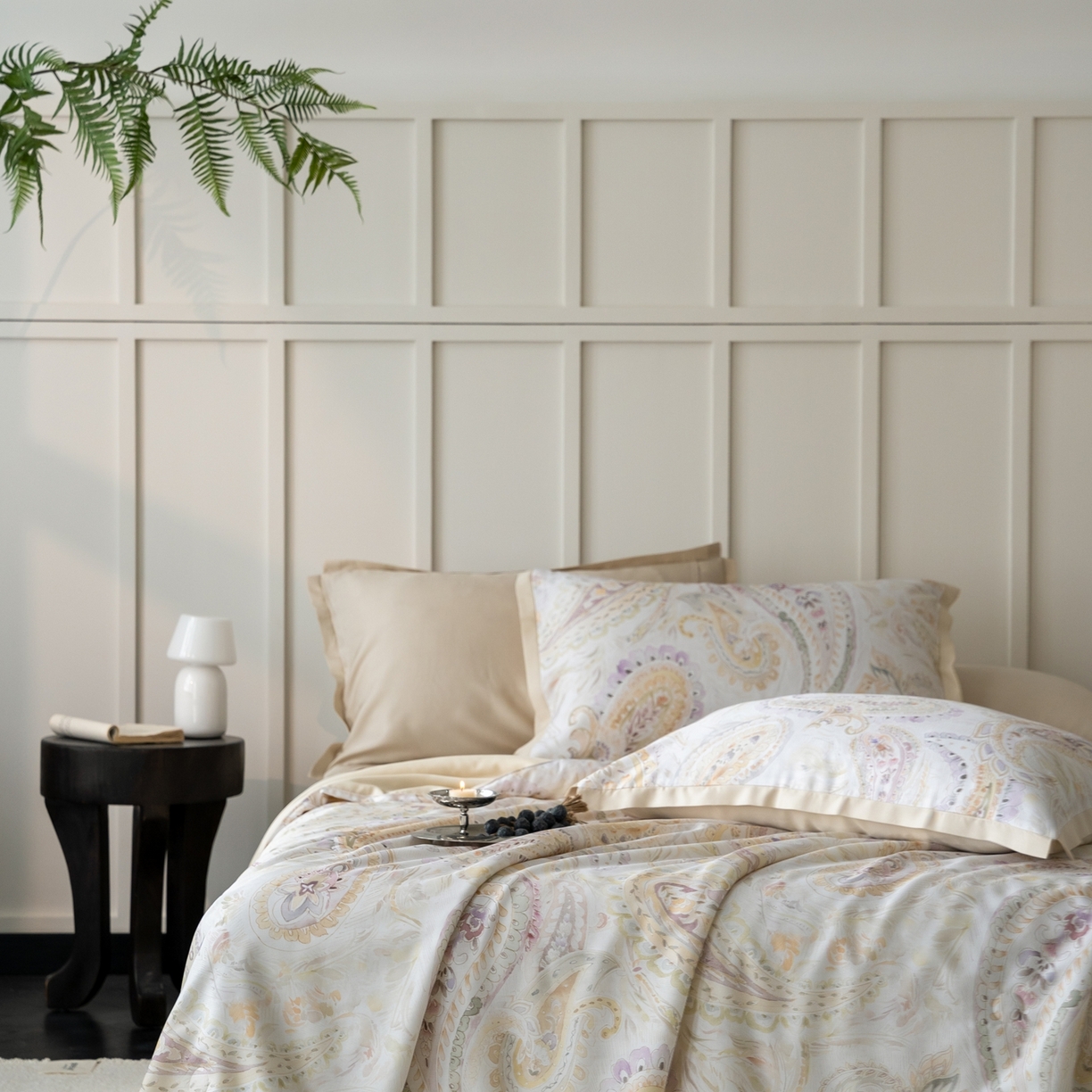 91家纺网 家纺一手货源 找家纺 黛舒家居 2026年春夏款50S天丝夏被四件套 花枝棠