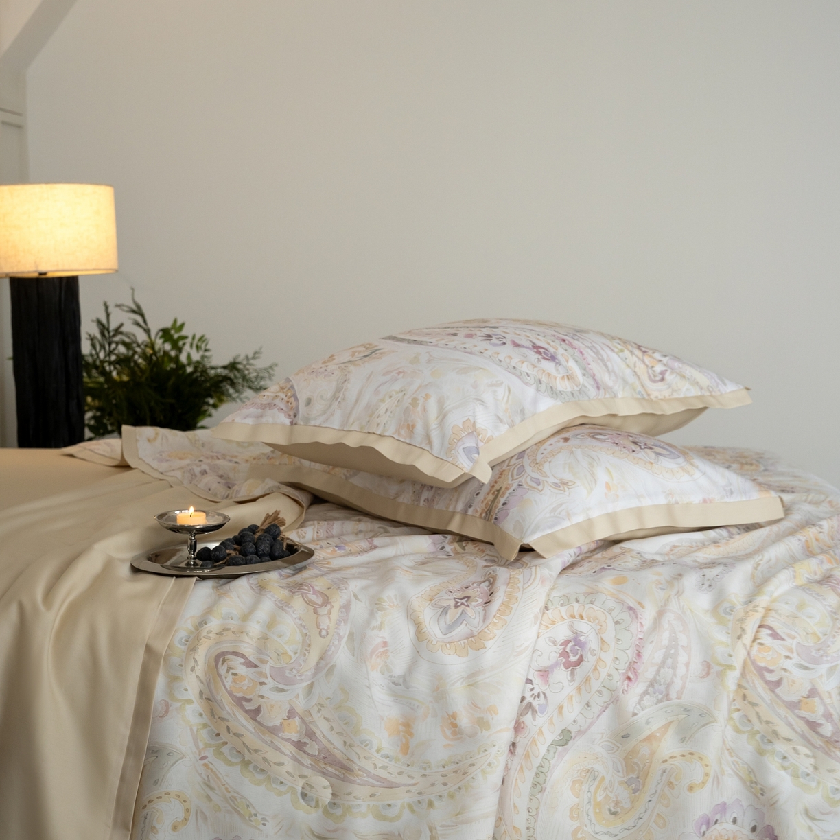 91家纺网 家纺一手货源 找家纺 黛舒家居 2026年春夏款50S天丝夏被四件套 花枝棠