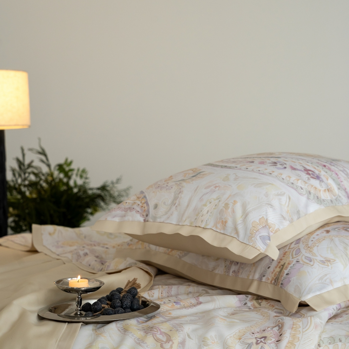 91家纺网 家纺一手货源 找家纺 黛舒家居 2026年春夏款50S天丝夏被四件套 花枝棠