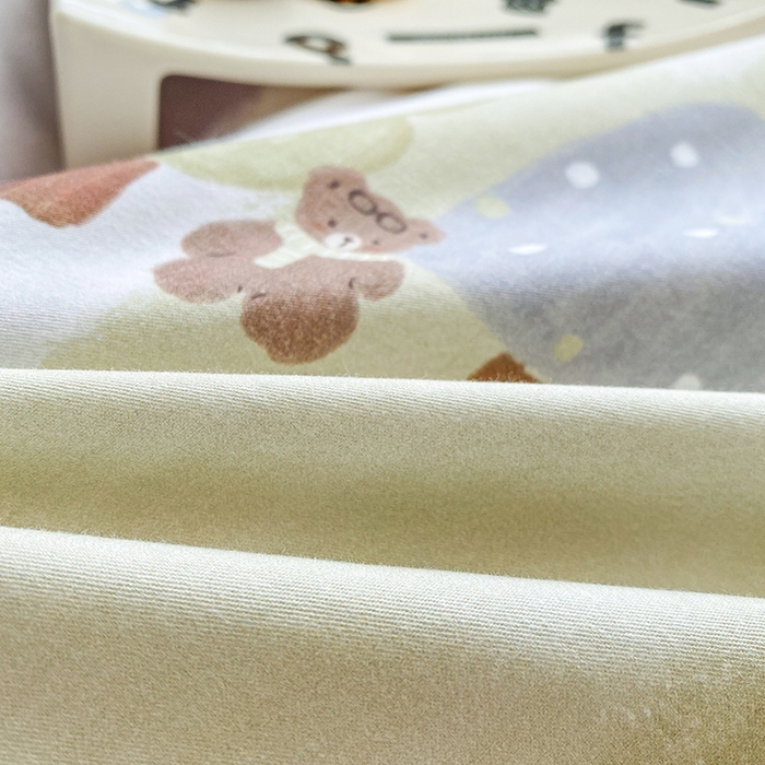 91家纺网 家纺一手货源 找家纺 眷恋家纺 2026新款全棉春夏铂金棉13376数码印花四件套 水漫声-绿