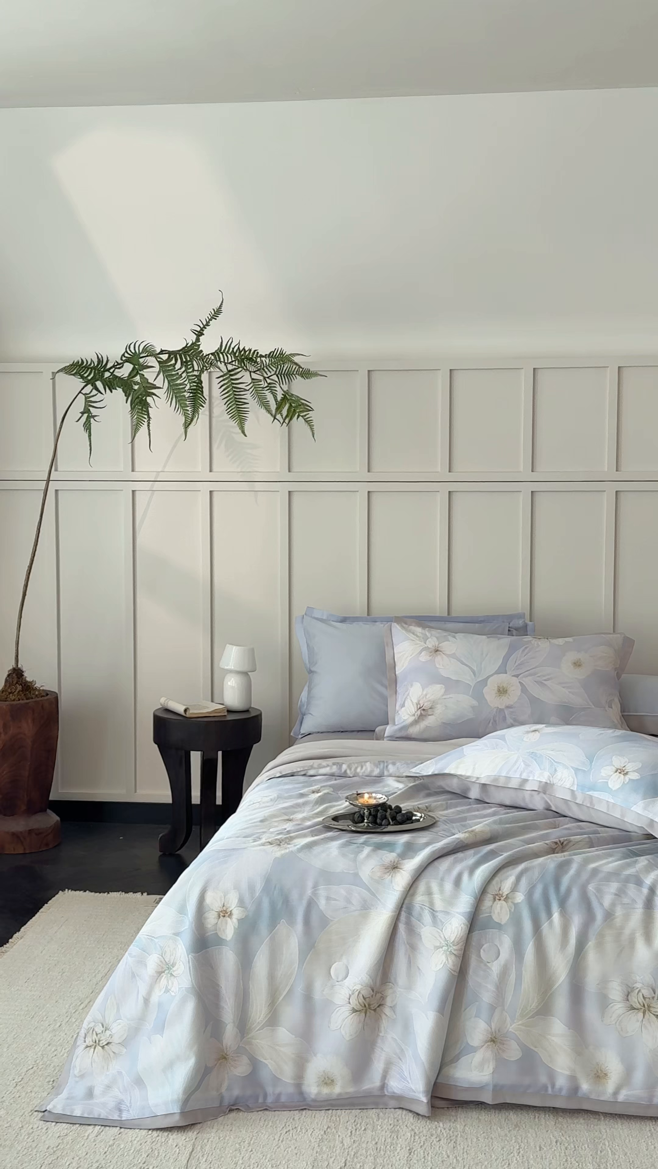 91家纺网 家纺一手货源 找家纺 黛舒家居 2026年春夏款50S天丝夏被四件套 叶绒雪