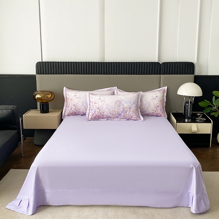 91家纺网 家纺一手货源 找家纺 眷恋家纺 2026新款全棉春夏铂金棉13376数码印花四件套 童话乐园-紫