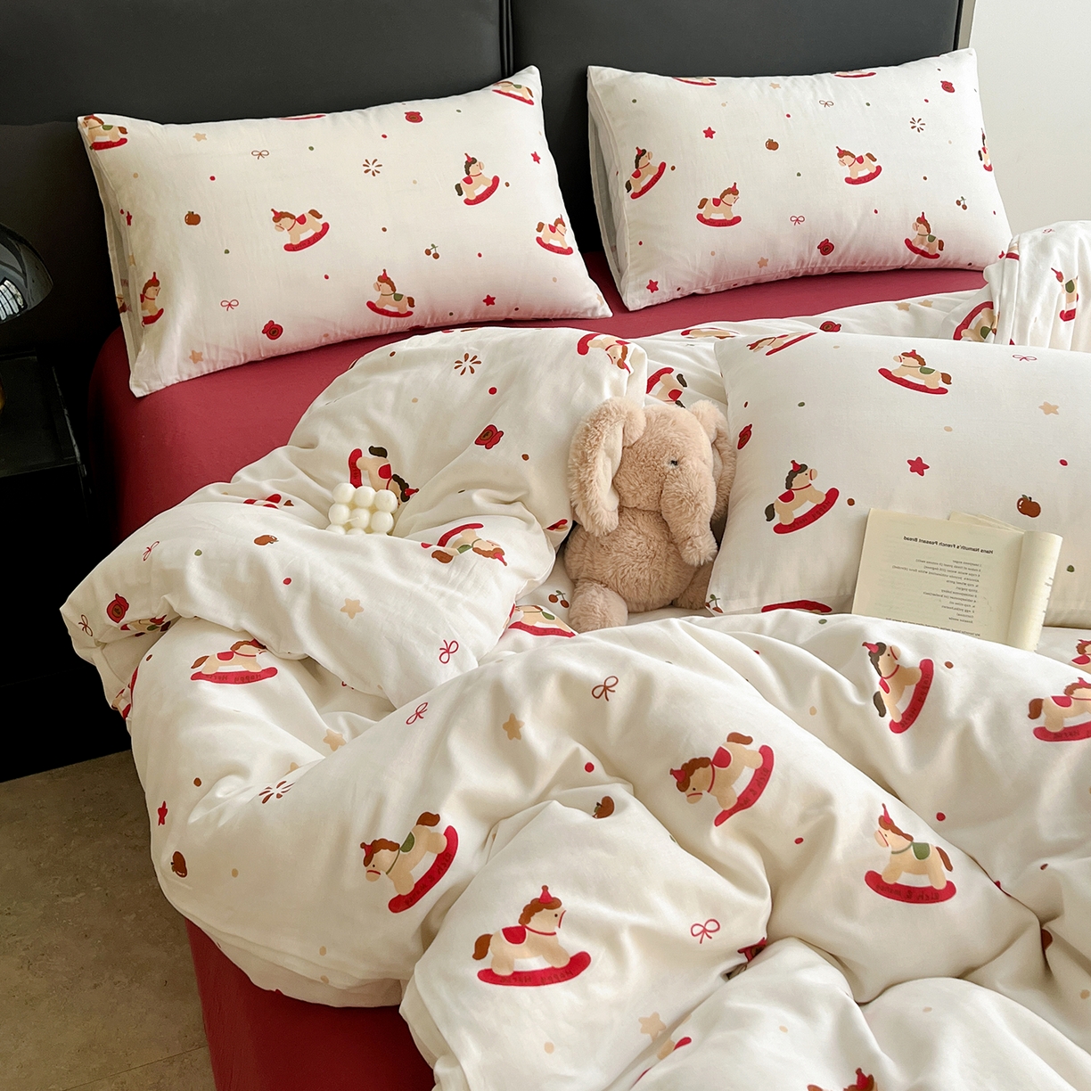 91家纺网 家纺一手货源 找家纺 仟网汇 2025新款全棉纯棉层纱四件套 马上有钱