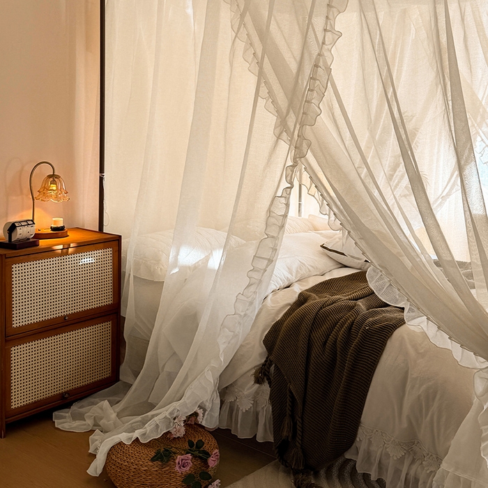 91家纺网 家纺一手货源 找家纺 （总）都市缘蚊帐 2026新款浪漫905多丽棉纱落地宫廷蚊帐