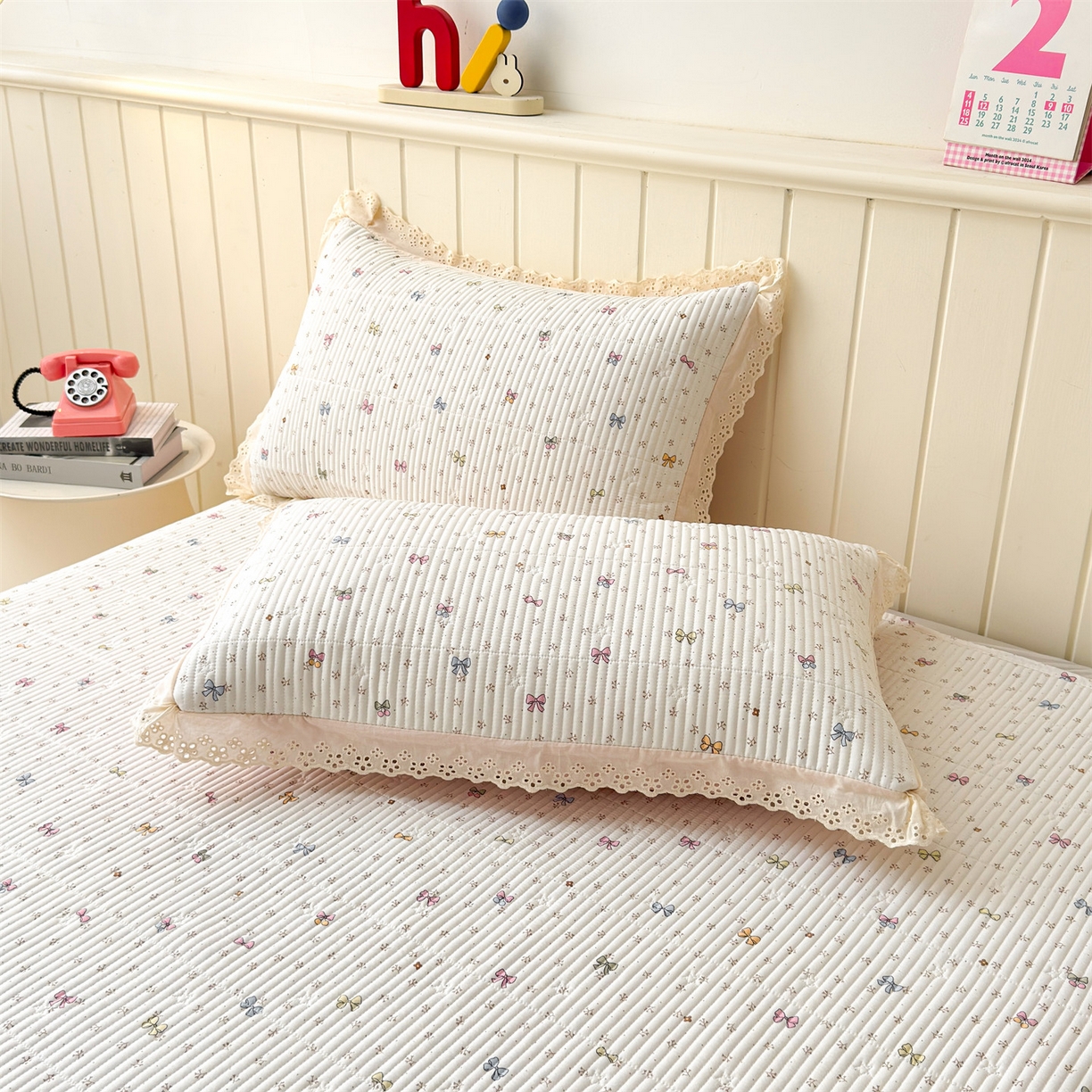 91家纺网 家纺一手货源 找家纺 雯豆家纺 2026春夏新款A类凉感花边床盖夏被夏凉被空调被四件套 多彩蝴蝶