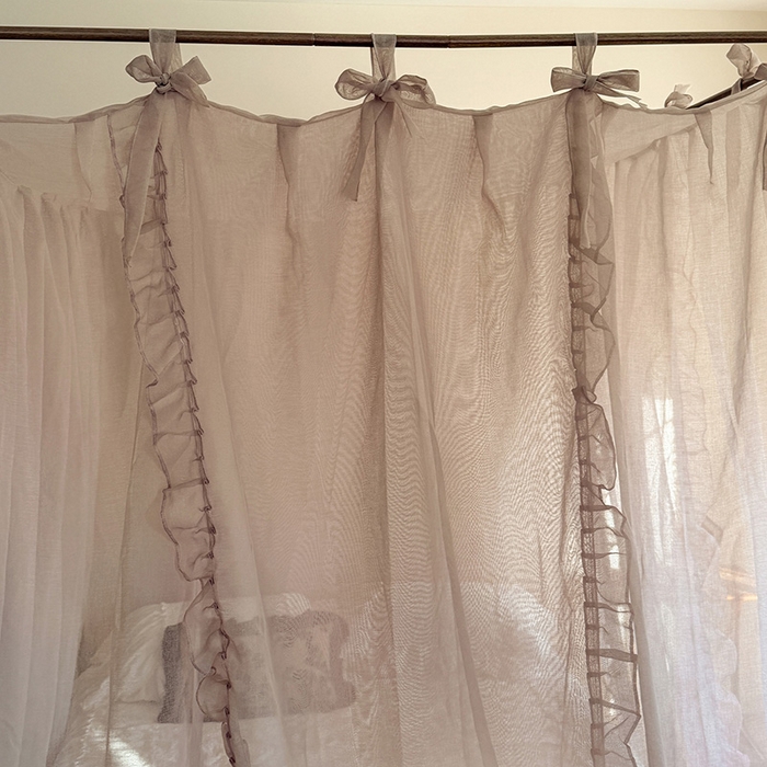 91家纺网 家纺一手货源 找家纺 都市缘蚊帐 2026新款浪漫905多丽棉纱落地宫廷蚊帐 摩卡