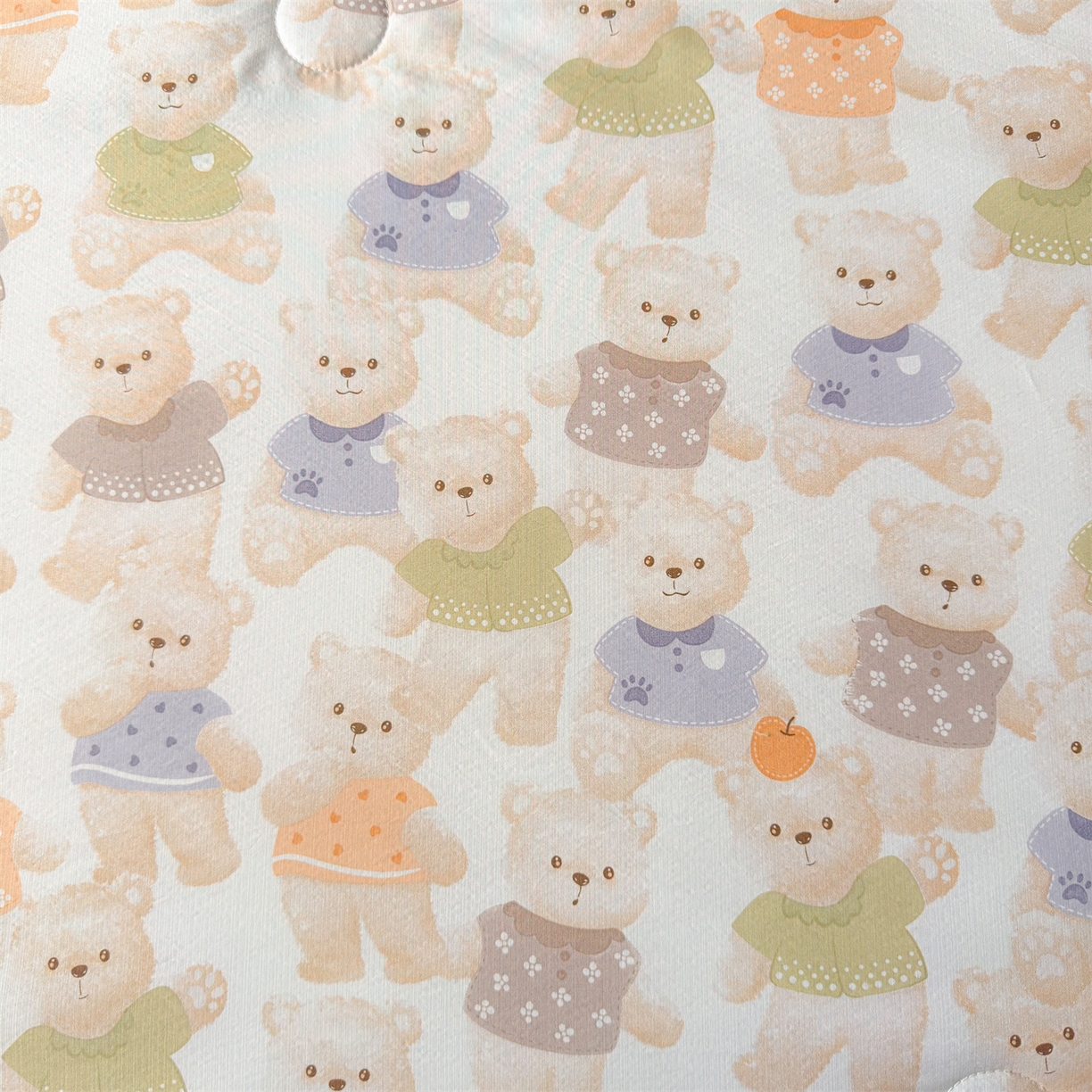 91家纺网 家纺一手货源 找家纺 雯豆家纺 2026春夏新款A类凉感花边床盖夏被夏凉被空调被四件套 彩色小熊