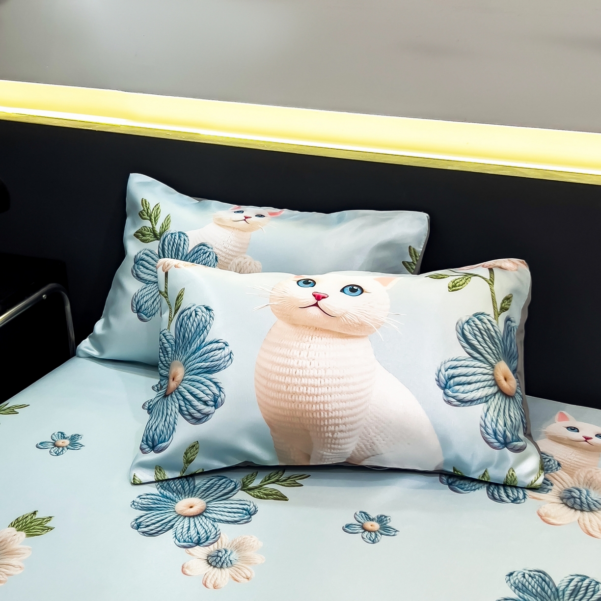 91家纺网 家纺一手货源 找家纺 许林家纺 2026新款数码印花超级凉感席床笠款 拾光者