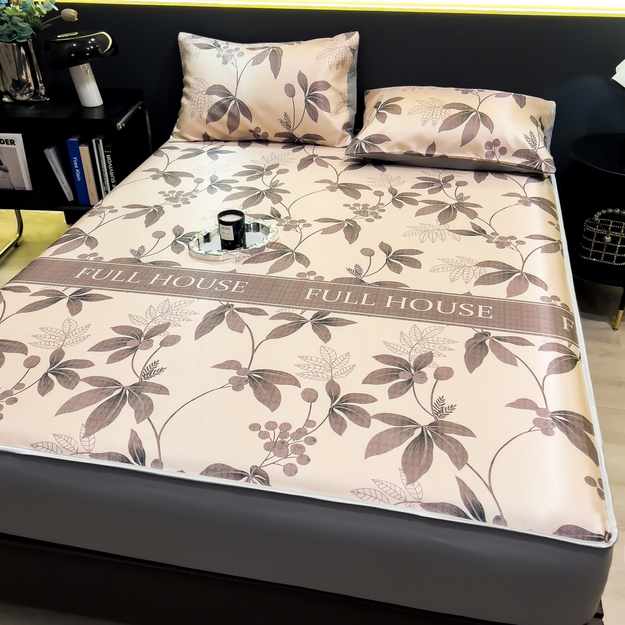 91家纺网 家纺一手货源 找家纺 许林家纺 2026新款数码印花超级凉感席床笠款 莼季