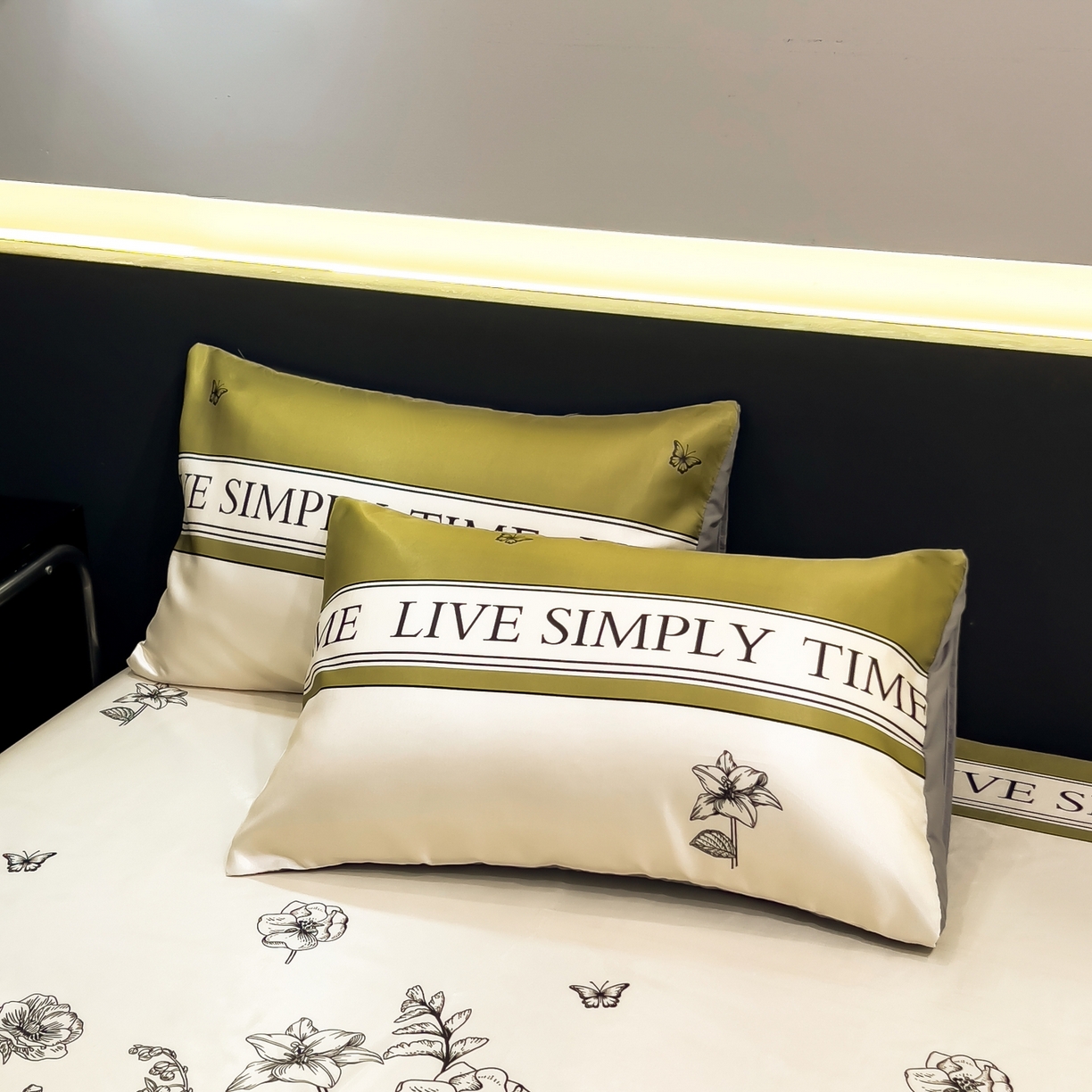 91家纺网 家纺一手货源 找家纺 许林家纺 2026新款数码印花超级凉感席床笠款 绿玉薄荷