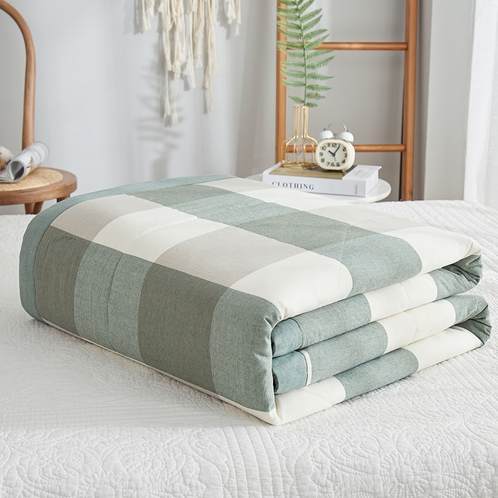 91家纺网 家纺一手货源 找家纺 （总）格子铺 2026新款水洗棉格子系列棉花被夏被夏凉被空调被