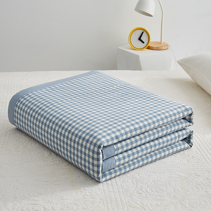 格子铺 2026新款水洗棉格子系列棉花被夏被夏凉被空调被 欢乐