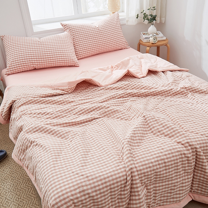 91家纺网 家纺一手货源 找家纺 （总）格子铺 2026新款水洗棉格子系列棉花被夏被夏凉被空调被