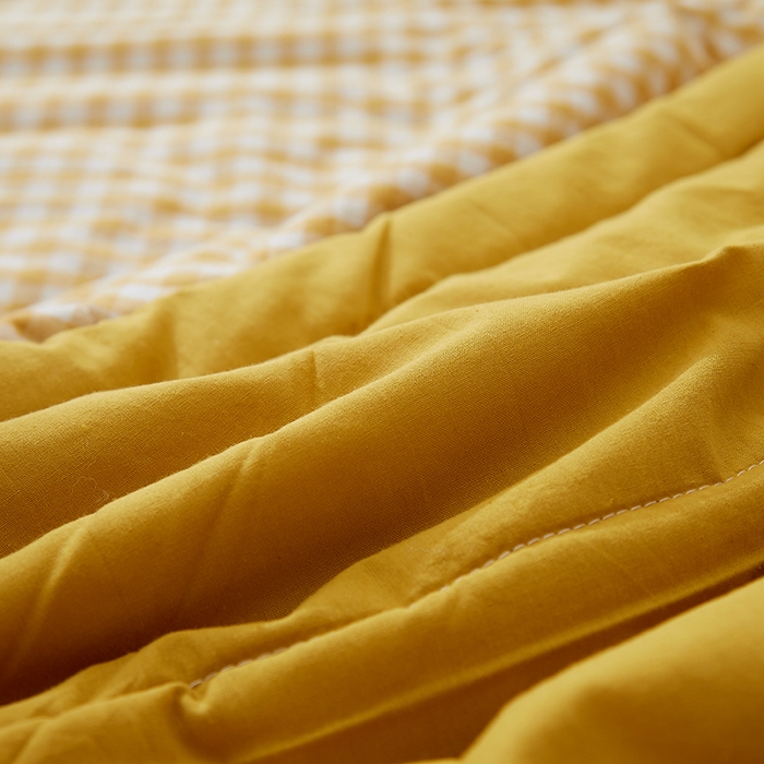 91家纺网 家纺一手货源 找家纺 格子铺 2026新款水洗棉格子系列棉花被夏被夏凉被空调被 桃生