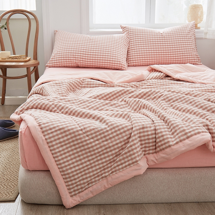 91家纺网 家纺一手货源 找家纺 （总）格子铺 2026新款水洗棉格子系列棉花被夏被夏凉被空调被