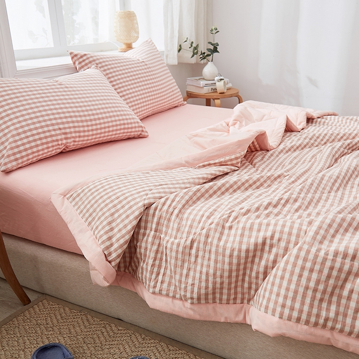 91家纺网 家纺一手货源 找家纺 （总）格子铺 2026新款水洗棉格子系列棉花被夏被夏凉被空调被