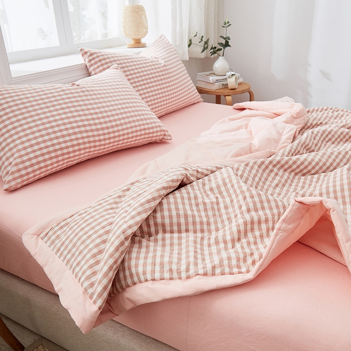 91家纺网 家纺一手货源 找家纺 （总）格子铺 2026新款水洗棉格子系列棉花被夏被夏凉被空调被