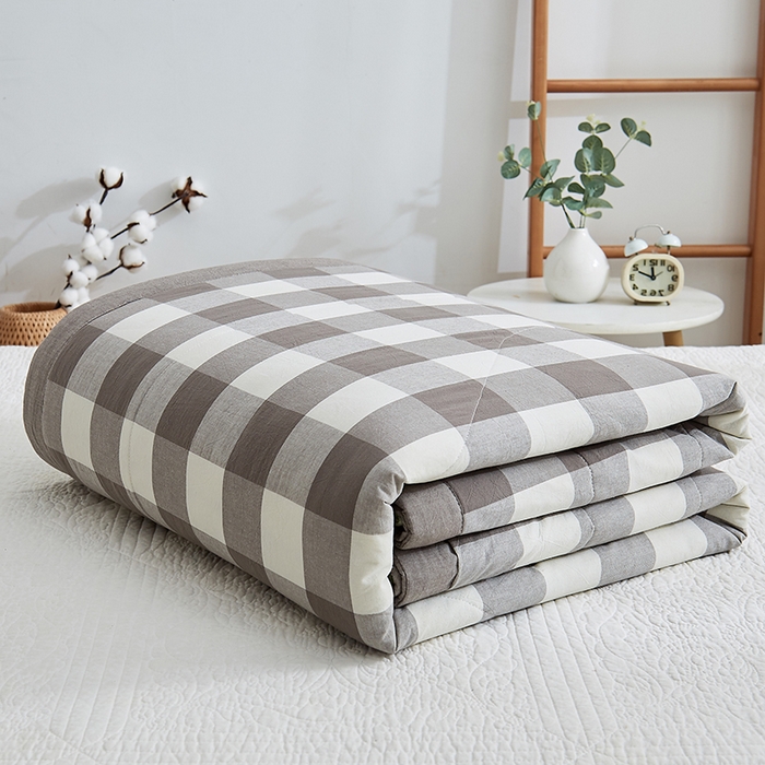 格子铺 2026新款水洗棉格子系列棉花被夏被夏凉被空调被 福山