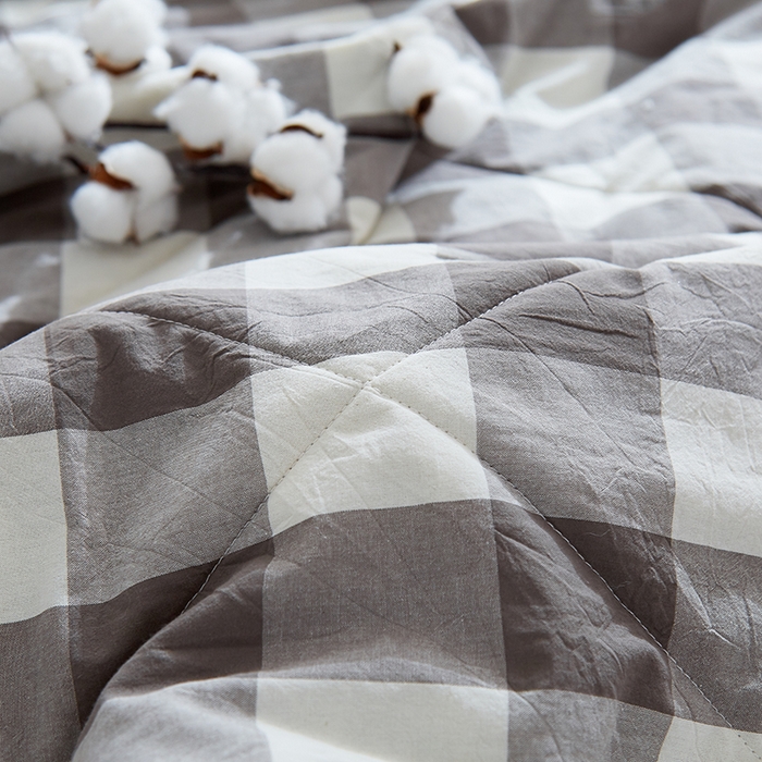 91家纺网 家纺一手货源 找家纺 格子铺 2026新款水洗棉格子系列棉花被夏被夏凉被空调被 福山