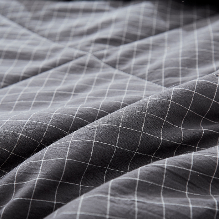 91家纺网 家纺一手货源 找家纺 格子铺 2026新款水洗棉格子系列棉花被夏被夏凉被空调被 夜明
