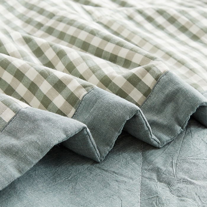 91家纺网 家纺一手货源 找家纺 格子铺 2026新款水洗棉格子系列棉花被夏被夏凉被空调被 上野