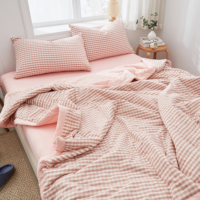 91家纺网 家纺一手货源 找家纺 （总）格子铺 2026新款水洗棉格子系列棉花被夏被夏凉被空调被