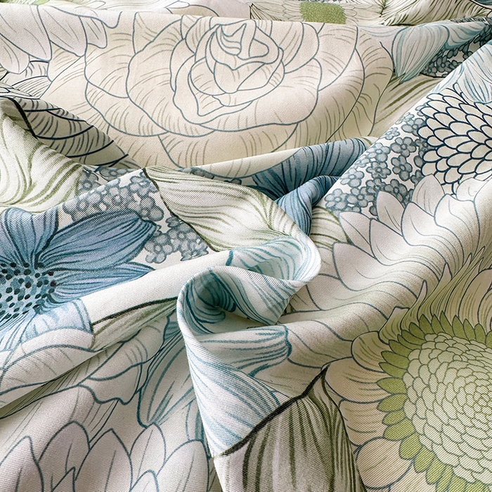 91家纺网 家纺一手货源 找家纺 眷恋家纺 2026新款全棉春夏铂金棉13376数码印花四件套 雪域森林-兰