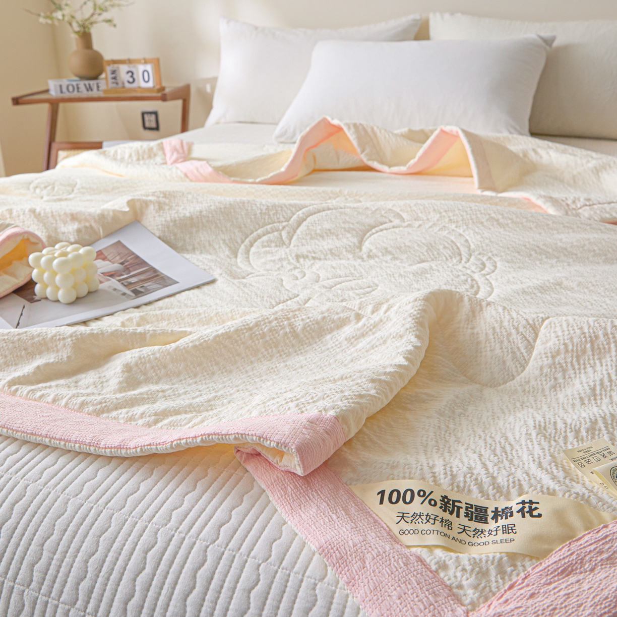 91家纺网 家纺一手货源 找家纺 （总）利欧 2026新款A类提花泡泡棉花夏被夏凉被空调被