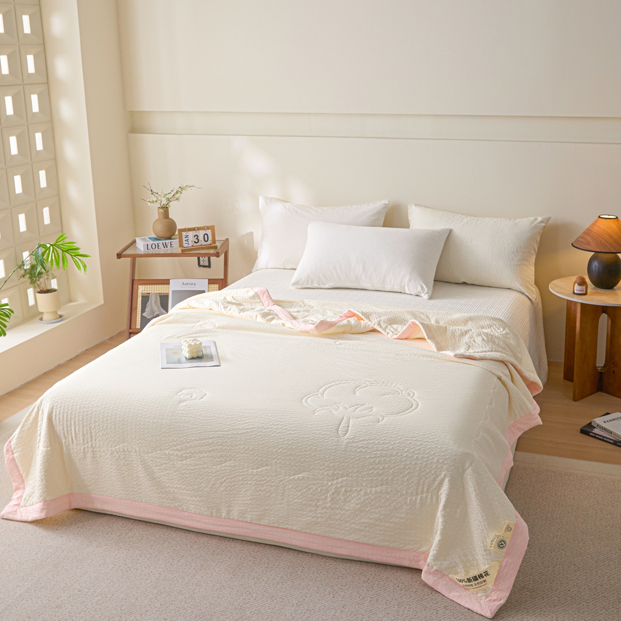 91家纺网 家纺一手货源 找家纺 （总）利欧 2026新款A类提花泡泡棉花夏被夏凉被空调被