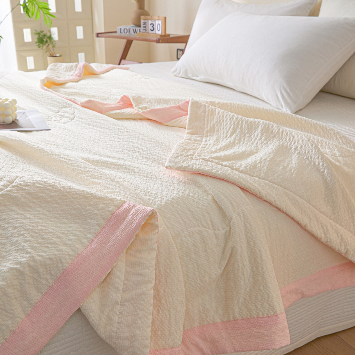 91家纺网 家纺一手货源 找家纺 （总）利欧 2026新款A类提花泡泡棉花夏被夏凉被空调被