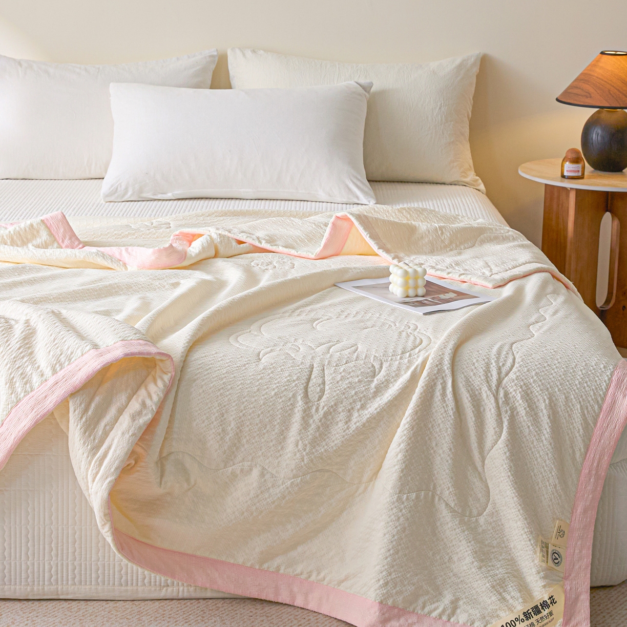 91家纺网 家纺一手货源 找家纺 （总）利欧 2026新款A类提花泡泡棉花夏被夏凉被空调被