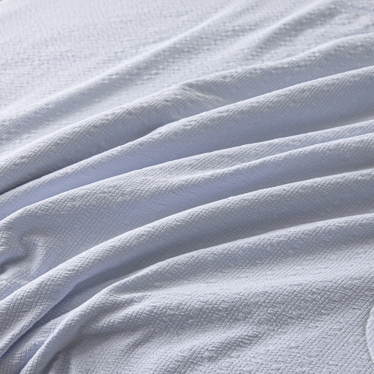 91家纺网 家纺一手货源 找家纺 利欧 2026新款A类提花泡泡棉花夏被夏凉被空调被 泡泡蓝