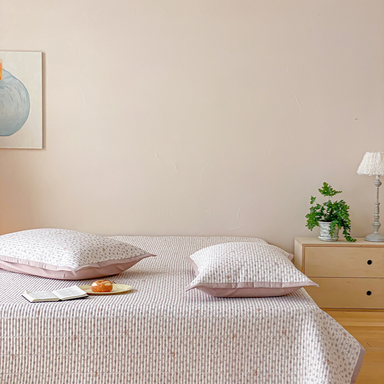 91家纺网 家纺一手货源 找家纺 黛舒家居 2026年春夏款纱洗莫代尔夹棉单床单床单单件床单三件套 奶咖小兔