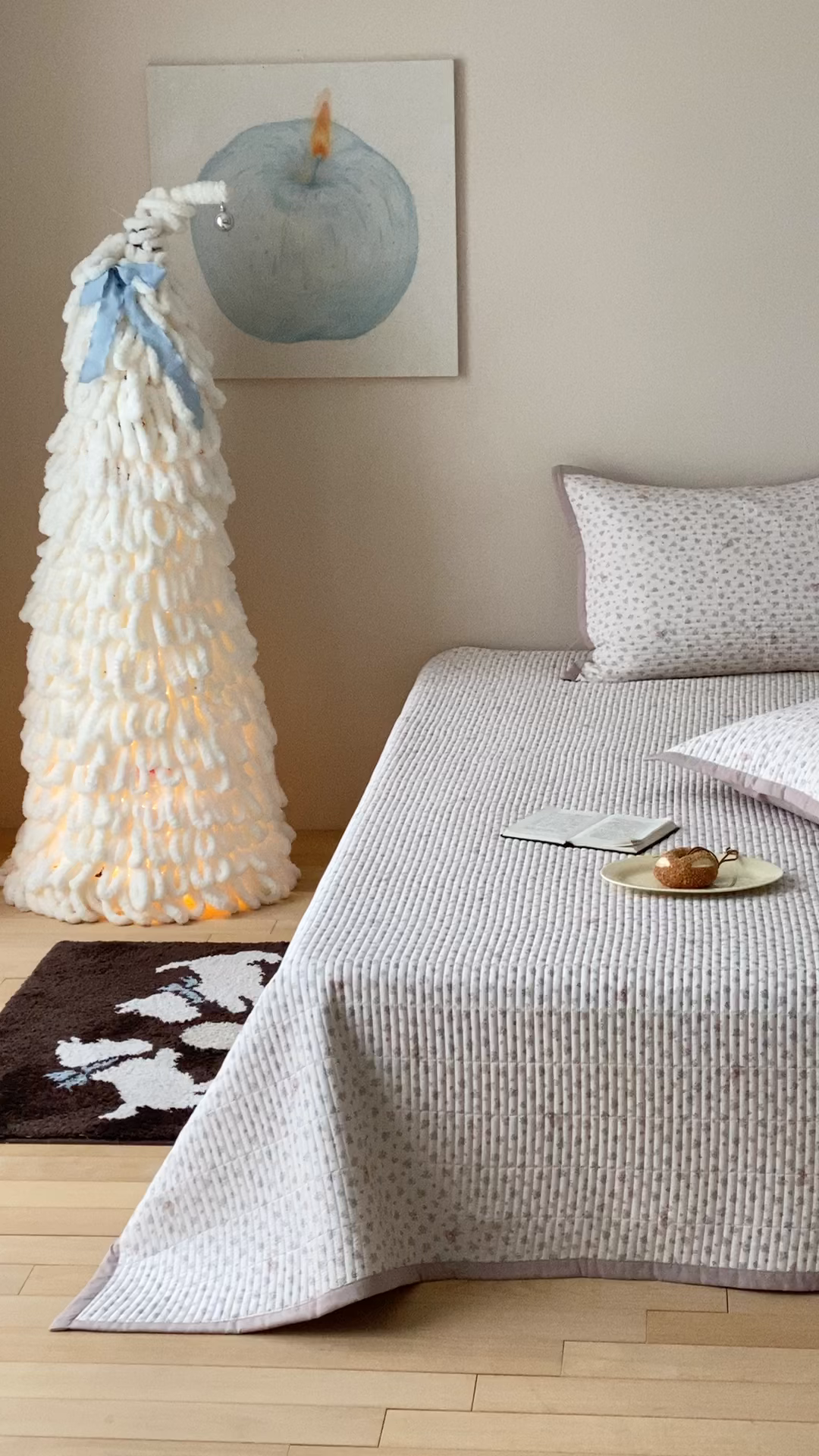 91家纺网 家纺一手货源 找家纺 黛舒家居 2026年春夏款纱洗莫代尔夹棉单床单床单单件床单三件套 奶咖小兔