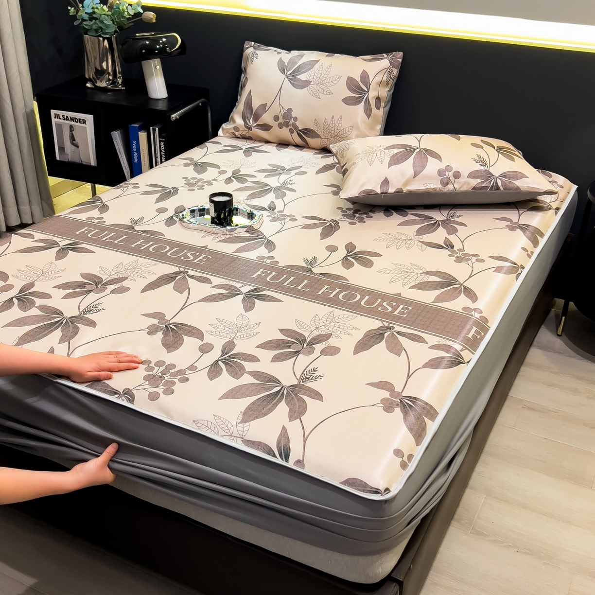 91家纺网 家纺一手货源 找家纺 （总）许林家纺 2026新款数码印花超级凉感席床笠款