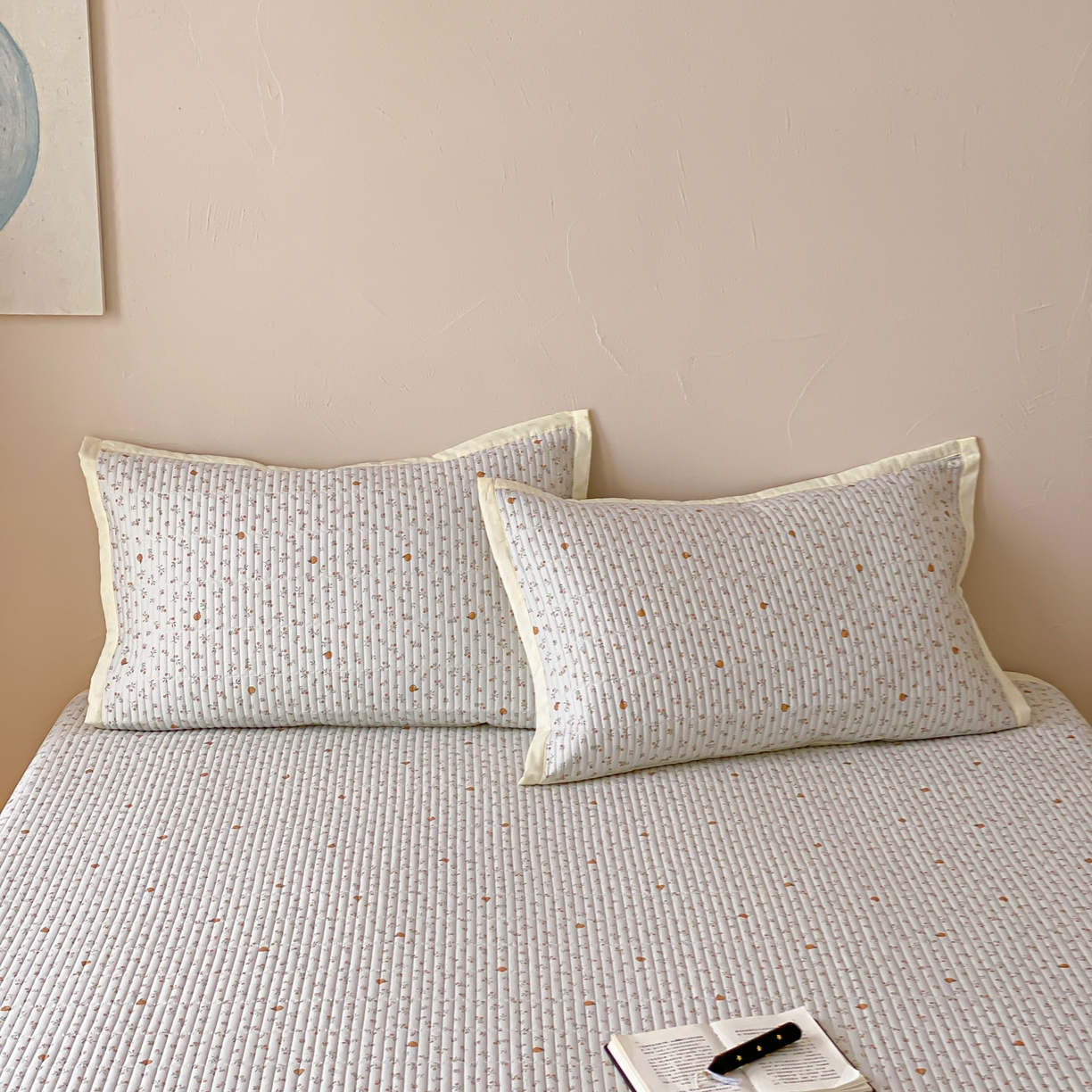 91家纺网 家纺一手货源 找家纺 黛舒家居 2026年春夏款纱洗莫代尔夹棉单床单床单单件床单三件套 鲜橙漫夏