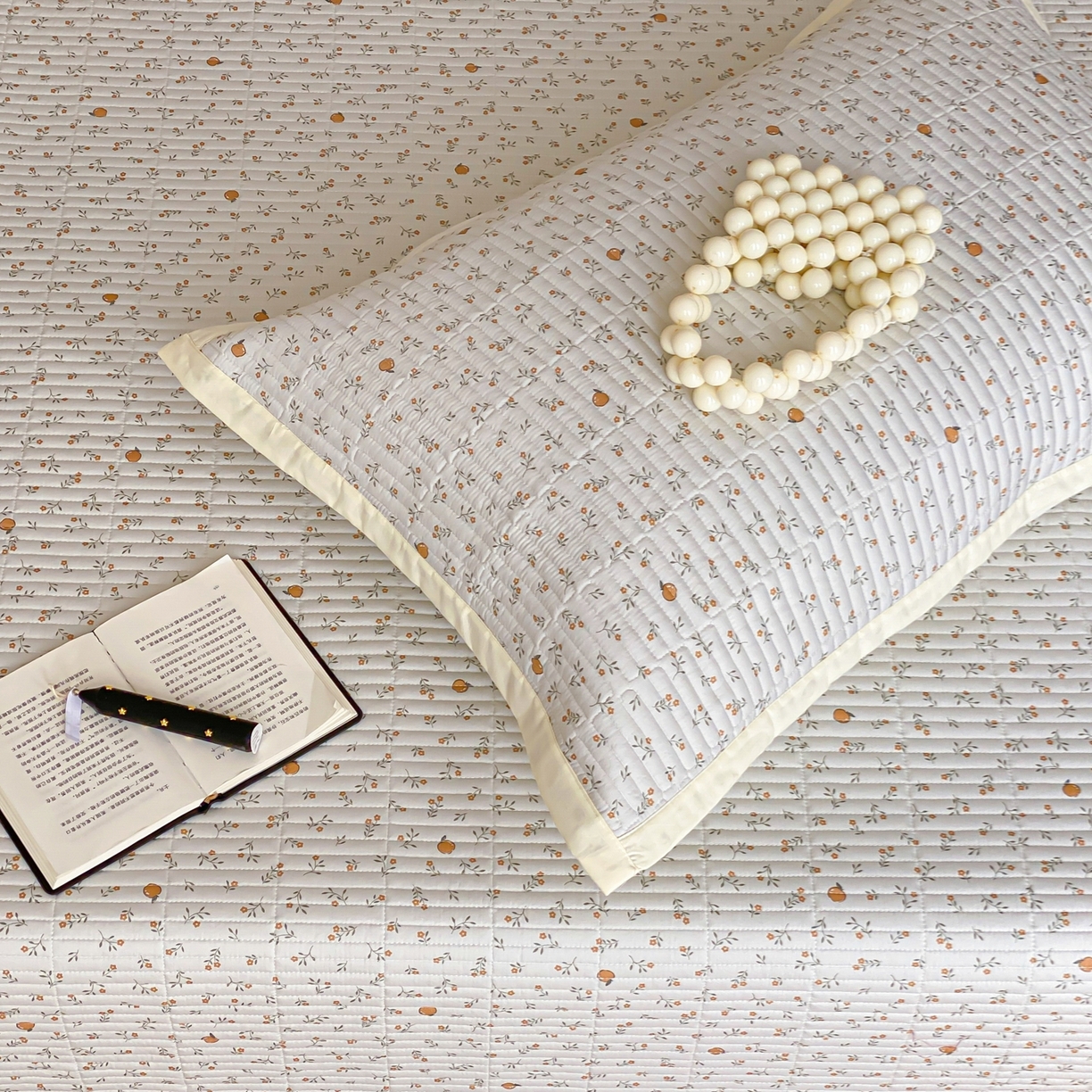 91家纺网 家纺一手货源 找家纺 黛舒家居 2026年春夏款纱洗莫代尔夹棉单床单床单单件床单三件套 鲜橙漫夏