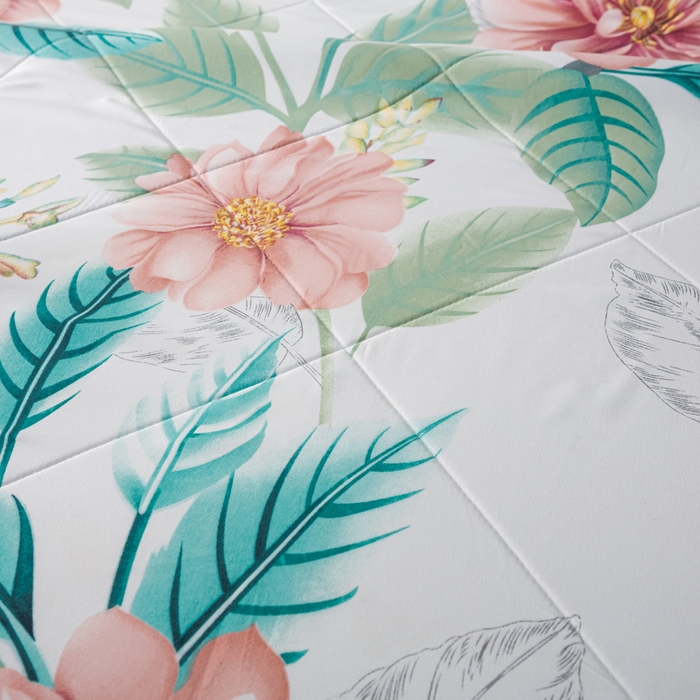 91家纺网 家纺一手货源 找家纺 美丽折家纺 2026新款乳胶被夏凉被空调被 繁花似锦