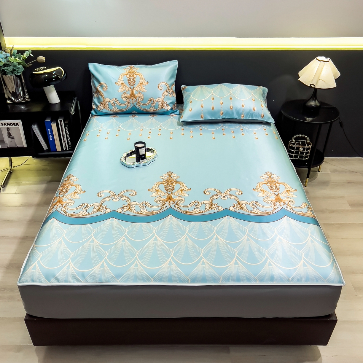 91家纺网 家纺一手货源 找家纺 （总）许林家纺 2026新款数码印花超级凉感席床笠款