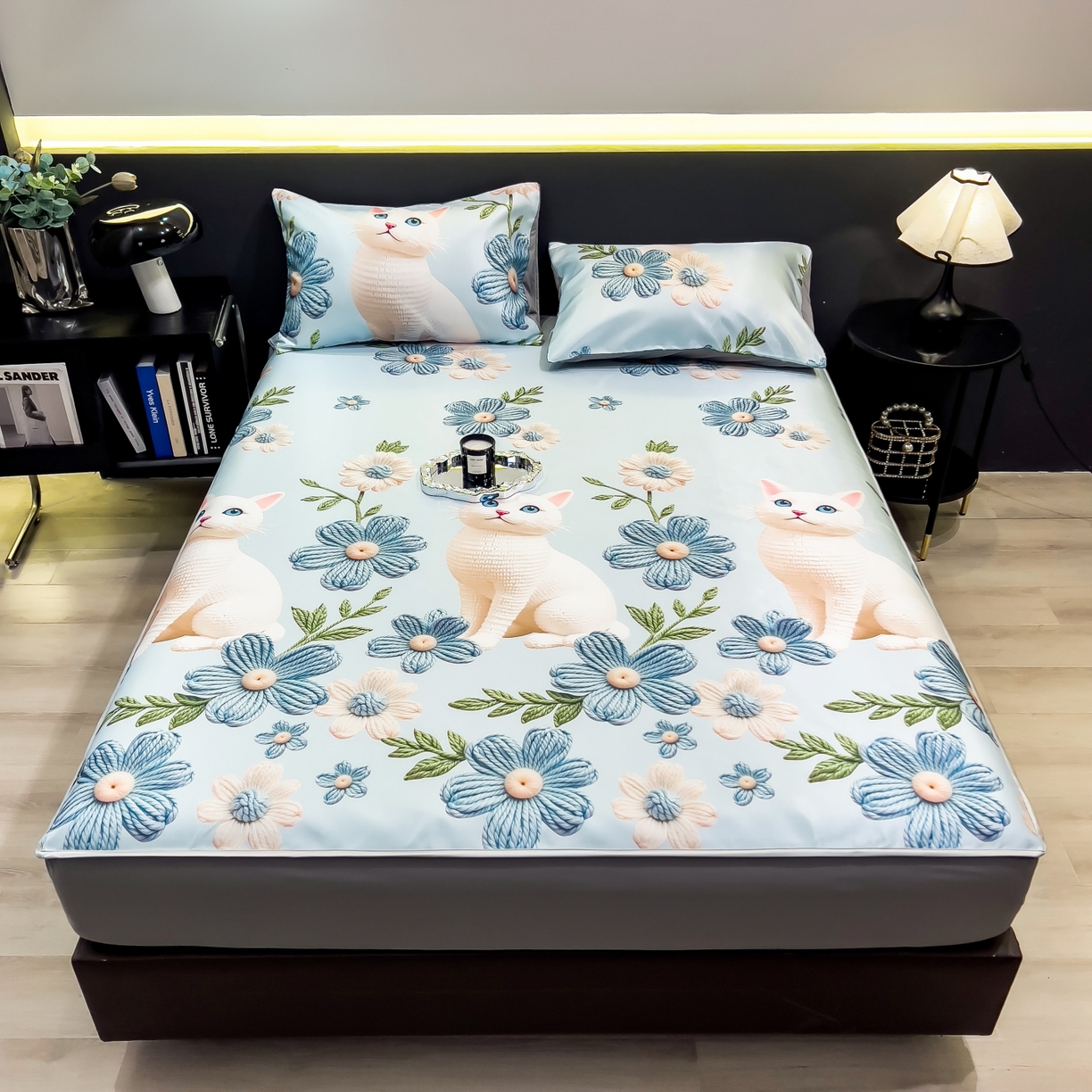 91家纺网 家纺一手货源 找家纺 （总）许林家纺 2026新款数码印花超级凉感席床笠款