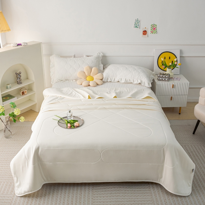 美丽折家纺 2026新款乳胶被夏凉被空调被 白色