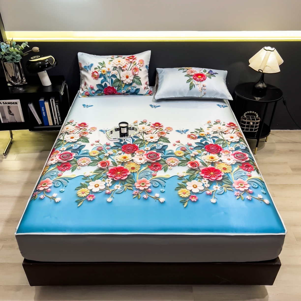 91家纺网 家纺一手货源 找家纺 （总）许林家纺 2026新款数码印花超级凉感席床笠款