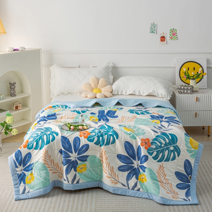 91家纺网 家纺一手货源 找家纺 美丽折家纺 2026新款乳胶被夏凉被空调被 春暖花开