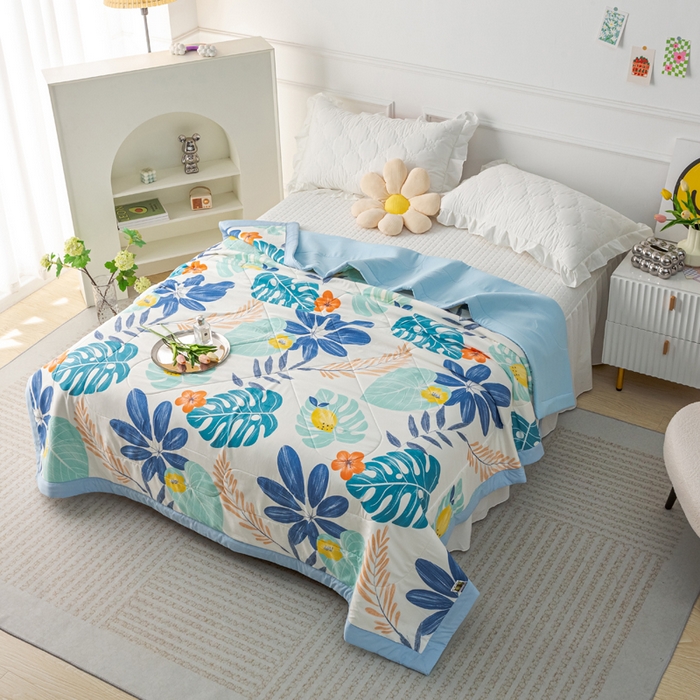 91家纺网 家纺一手货源 找家纺 美丽折家纺 2026新款乳胶被夏凉被空调被 春暖花开