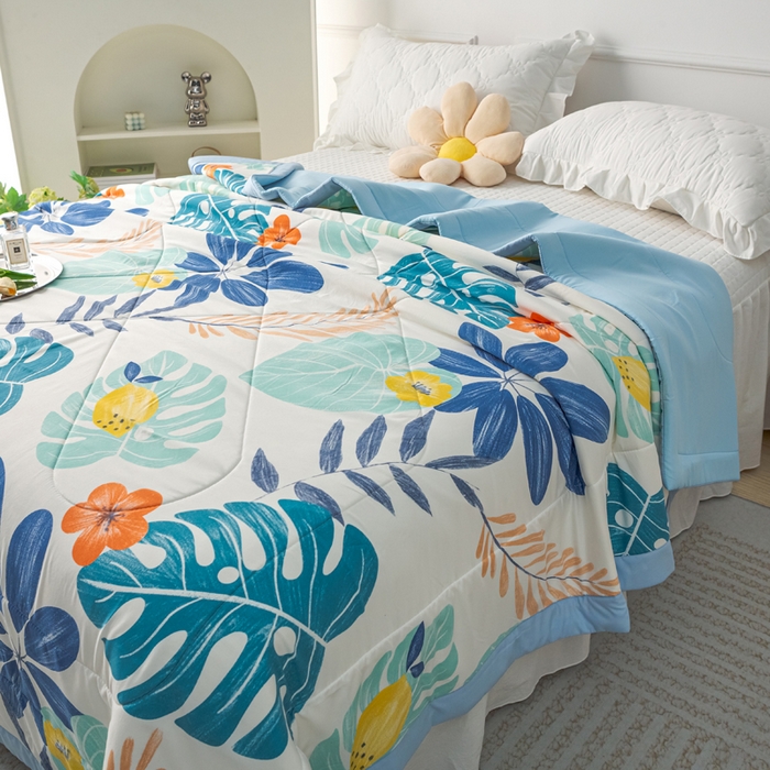 91家纺网 家纺一手货源 找家纺 美丽折家纺 2026新款乳胶被夏凉被空调被 春暖花开