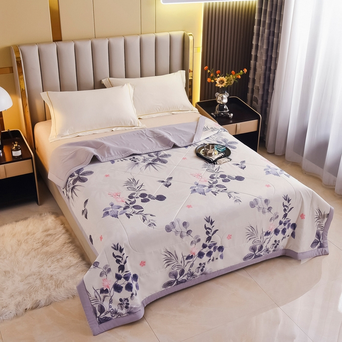 91家纺网 家纺一手货源 找家纺 美丽折家纺 2026新款乳胶被夏凉被空调被 春晓