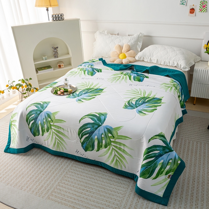 91家纺网 家纺一手货源 找家纺 美丽折家纺 2026新款乳胶被夏凉被空调被 春意盎然