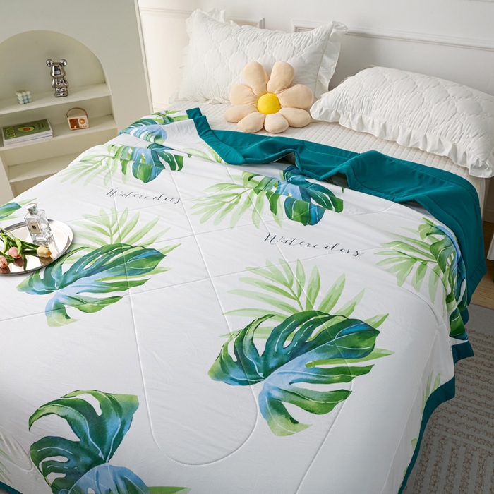 91家纺网 家纺一手货源 找家纺 美丽折家纺 2026新款乳胶被夏凉被空调被 春意盎然