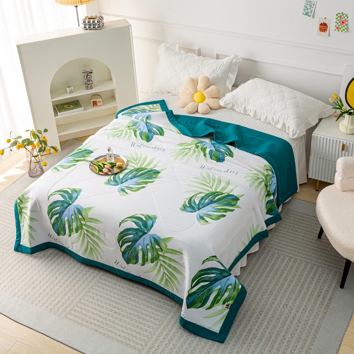 91家纺网 家纺一手货源 找家纺 美丽折家纺 2026新款乳胶被夏凉被空调被 春意盎然