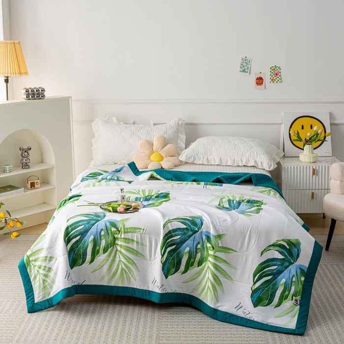 91家纺网 家纺一手货源 找家纺 美丽折家纺 2026新款乳胶被夏凉被空调被 春意盎然